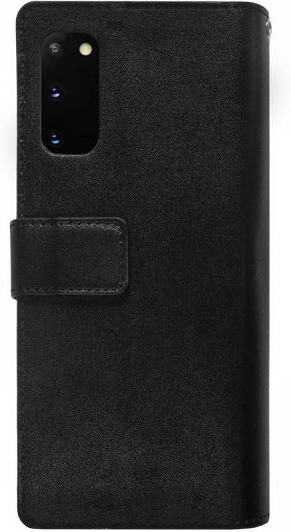 HomeLiving BMAX Zipper + 10 Card Slots Wallet Leather Case Samsung Galaxy S20 Black Zwart