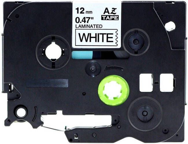 Merkloos Brother Alternatief Label Tape Zwart op Wit 12mm TZ-231