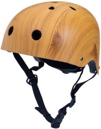 Merkloos Coconuts helmets kinderhelm woodprint maat S Wood design