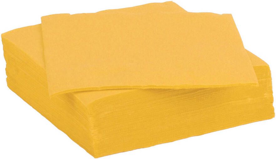 Merkloos Color Party diner feest servetten 30x geel 38 x 38 cm papier 3-laags Feestservetten