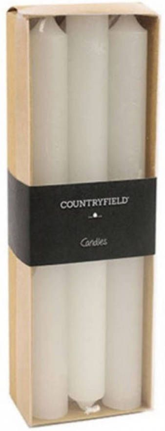 Merkloos Sans marque Set van 6 kaarsen Countryfield 20cm | Wit