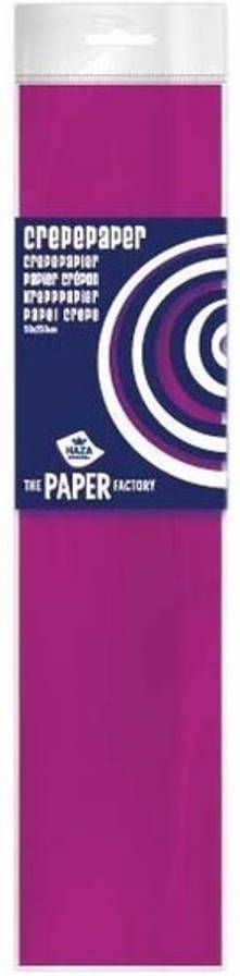 Merkloos Crepe papier plat fuchsia roze 250 x 50 cm Knutselen met papier Knutselspullen