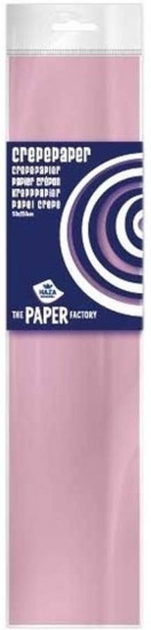 Merkloos Crepe papier plat licht roze 250 x 50 cm Knutselen met papier Knutselspullen