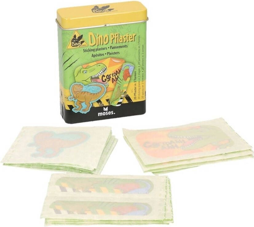 Merkloos Dinosaurus pleisters 20x stuks Pleisters