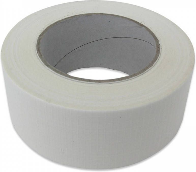 Merkloos Ducttape rol wit 50mm x 50 meter klussentape stevig plakband DHZ artikelen Tape (klussen)