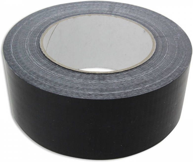 Merkloos Zwarte ducttape op rol 50mm x 50 meter Tape (klussen)