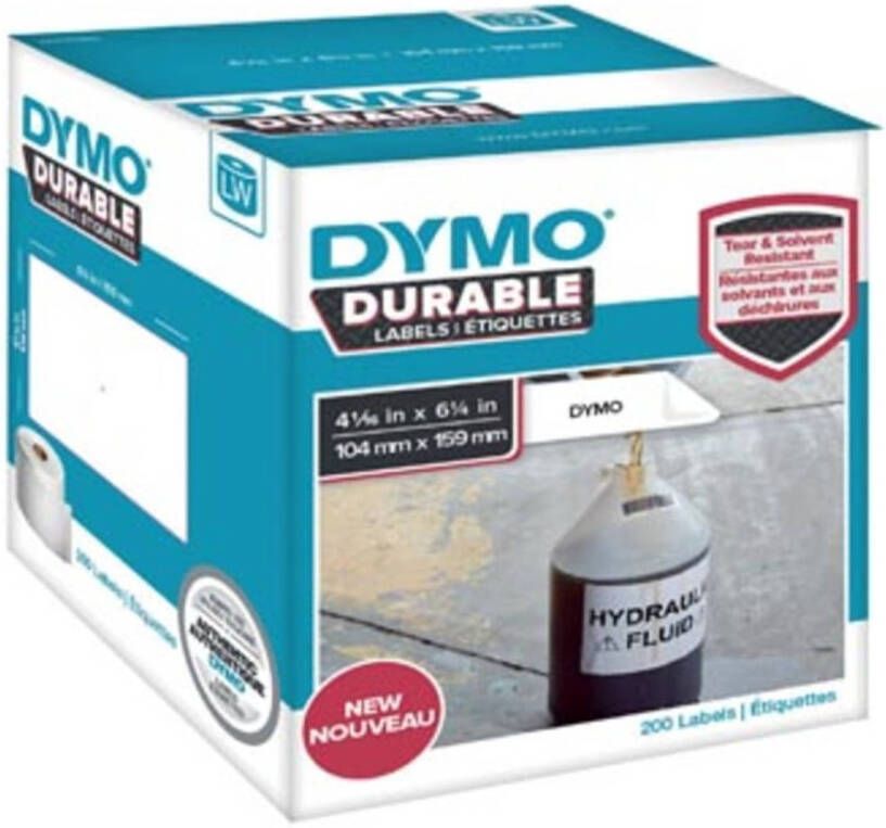 Merkloos Dymo duurzame etiketten LabelWriter ft 104 x 159 mm 200 etiketten