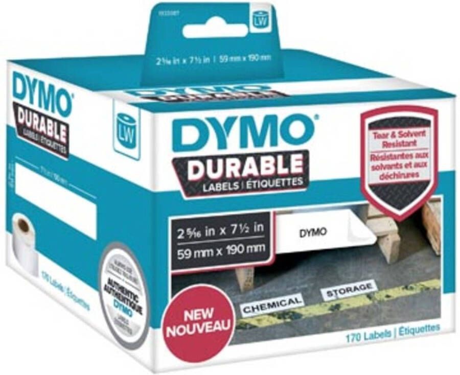 Merkloos Dymo duurzame etiketten LabelWriter ft 59 x 190 mm 170 etiketten