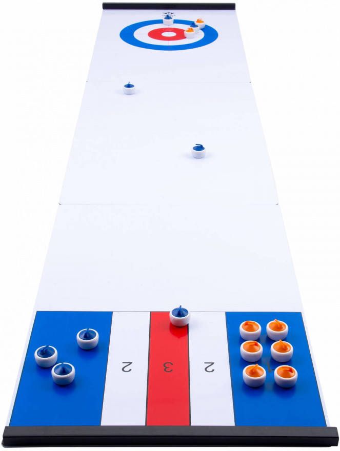 Longfield Games Engelhart speelbord voor curling en shuffle wit 180 x 39 cm