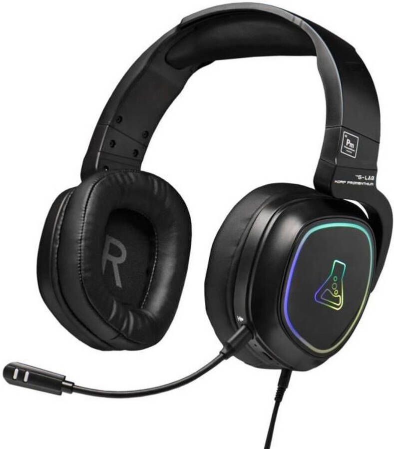 Merkloos Gaming Headset THE G-LAB KORP-PROMETHIUM Draadloos + Bluetooth Compatibel met PC PS4 XboxOne Zwart