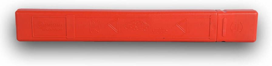 Merkloos Gevarendriehoek Waarschuwingsdriehoek Oranje&rood zwart Veiligheidsdriehoek kunststof metaal 40cm*42.5cm