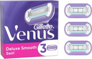 Gillette Venus Deluxe Smooth Swirl Scheermesjes Voor Vrouwen 3 Navulmesjes