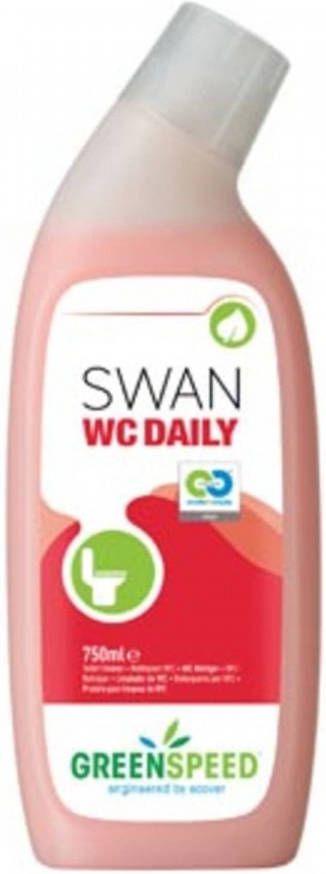Merkloos Greenspeed toiletreiniger Swan WC Daily dennenfris flacon van 750 ml