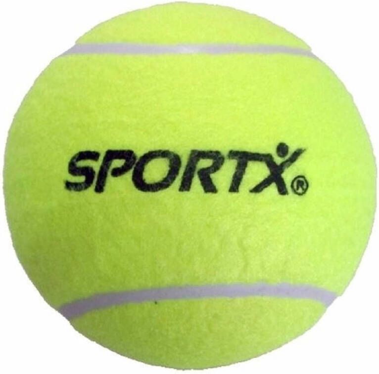 Merkloos Grote gele tennisbal 13 cm Tennisballen