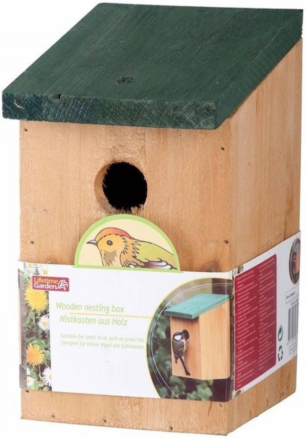 Lifetime Garden Vogelhuisje Houten Nestkast 22 Cm Vogelhuisjes