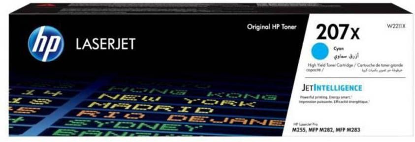 HP 207X originele cyaan LaserJet tonercartridge (W2211X) voor Color LaserJet Pro M255 MFP M282 M283