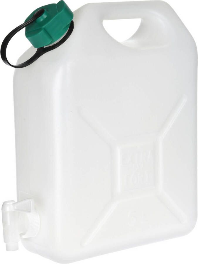 Merkloos Jerrycan voor water 5 liter Kunststof met kraantje en dop Jerrycan voor water