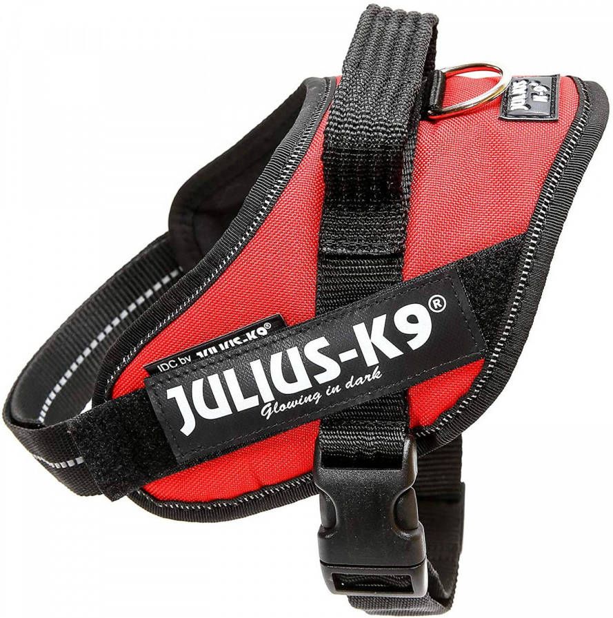 Dobeno Julius K9 Hondentuigje Mini 49 Tot 67 Cm Nylon Rood zwart