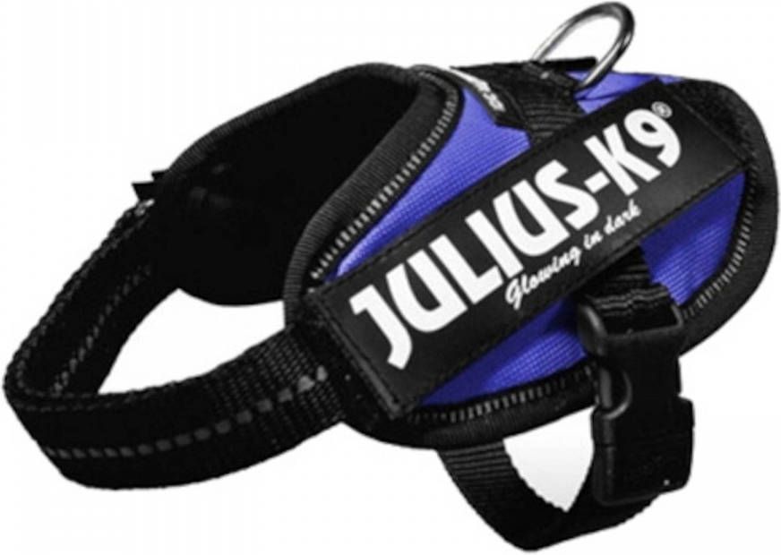 Dobeno Julius K9 Hondentuigje Powerharnas 35 43 Cm Nylon Zwart blauw