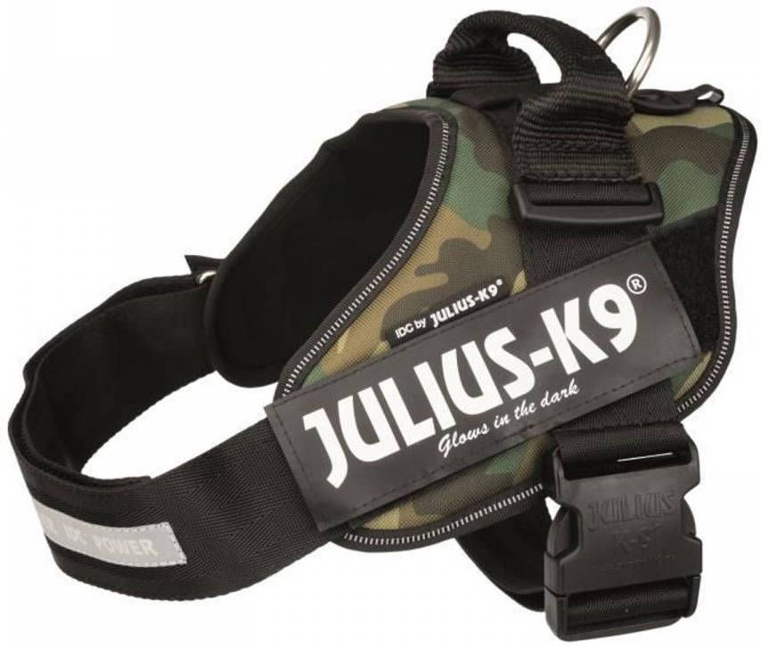 Dobeno Julius K9 Krachtharnas Idc 1-l: 63-85 Cm 50 Mm Camouflage Voor Hond