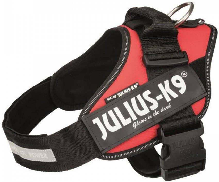 WOHI Julius K9 Krachtharnas Idc 1-l: 63-85 Cm 50 Mm Rood Voor Hond