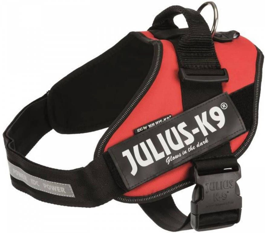 Dobeno Julius K9 Krachtharnas Idc 2-l-xl: 71-96 Cm 50 Mm Rood Voor Hond