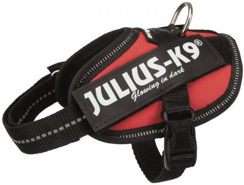 Dobeno Julius K9 Power Idc Babyharnas 2-xs-s: 33-45 Cm 18 Mm Rood Voor Hond