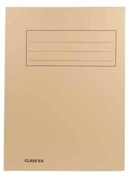 Merkloos Kantoor opslag ordenen A4-size dossiermap verzamelmap van 24 x 35 cm beige van karton Opbergmap
