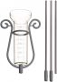 Merkloos Kunststof regenmeter 25 ml met steel 100 cm Regenmeters - Thumbnail 1