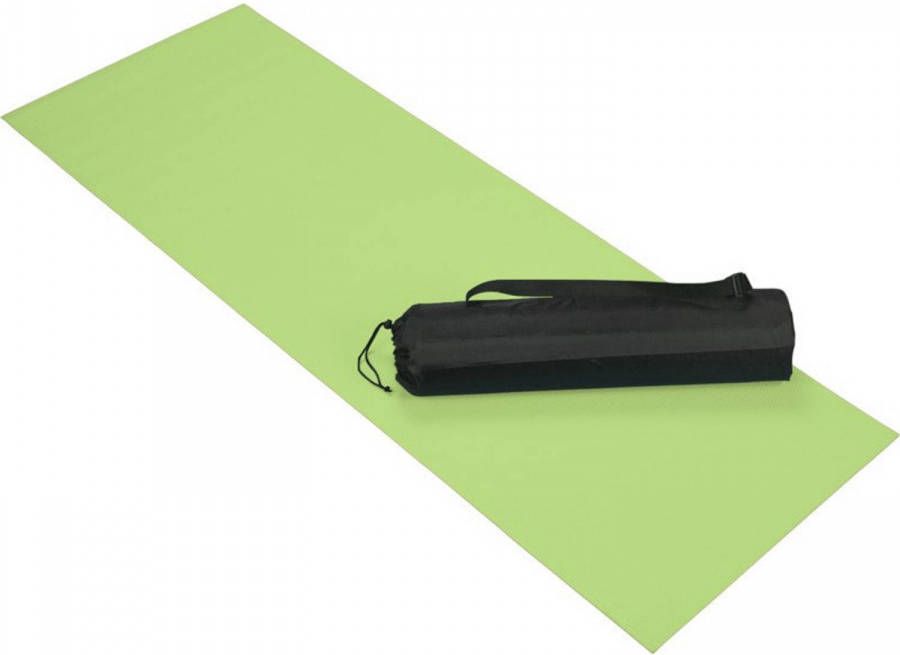 Merkloos Lime groene yoga fitness sportmat 60 x 170 cm Fitnessmat