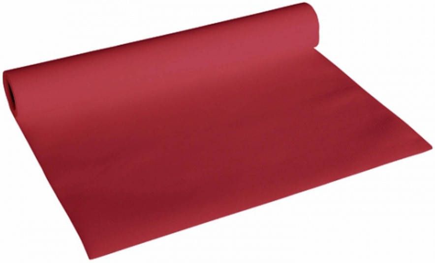 Cosy & Trendy Luxe papieren tafelloper bordeaux rode kleur 4 8 meter Feesttafelkleden