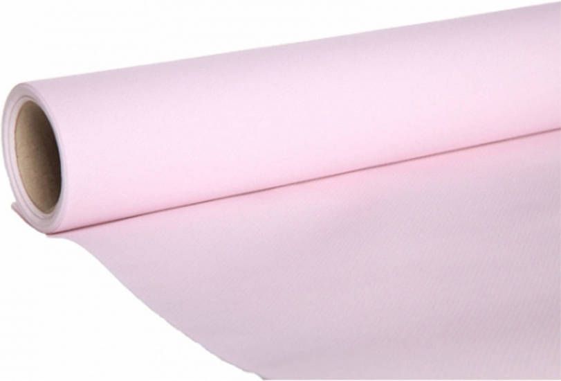 Cosy & Trendy Luxe papieren tafelloper lichtroze kleur Feesttafelkleden