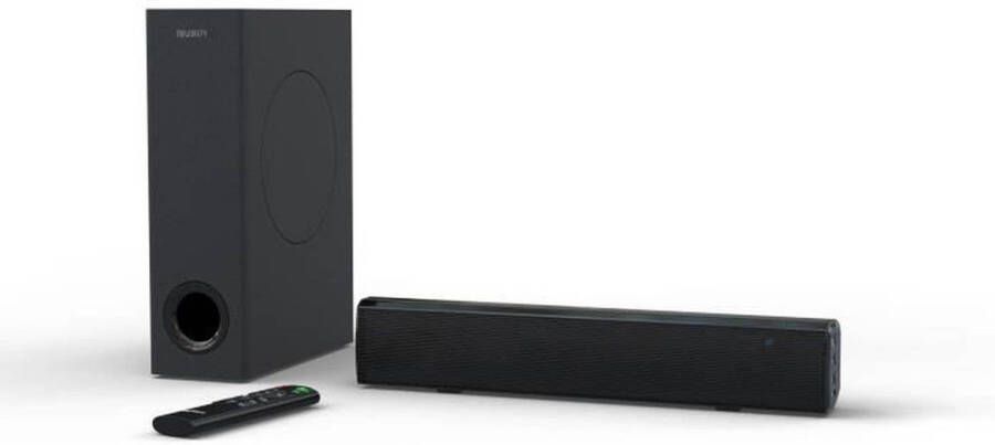 Merkloos MAJORITY BOWFELL PLUS 2.1 soundbar Bluetooth USB Optisch en Aux-in Bedrade subwoofer EQ-bediening 100W