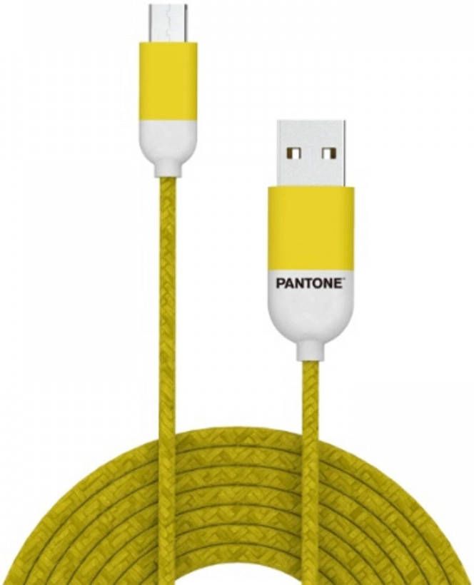 Celly Micro-USB Kabel Geel Rubber Pantone
