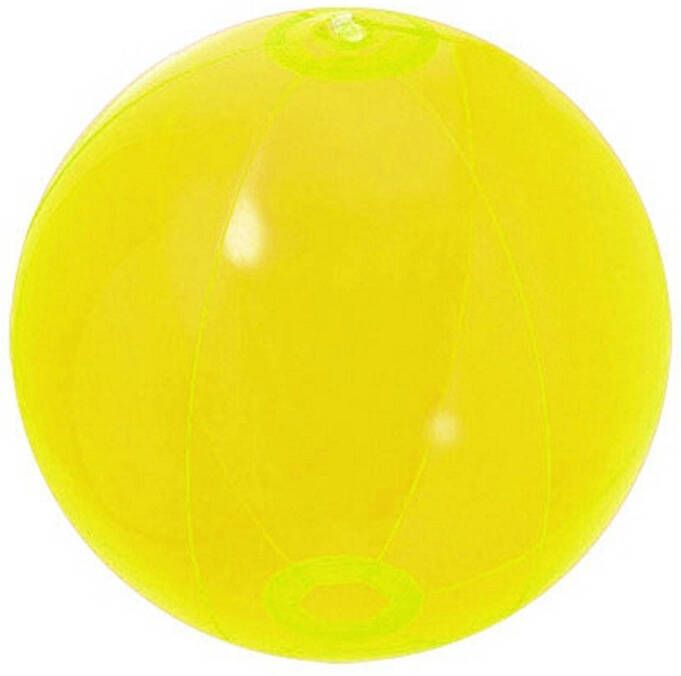 Merkloos 3 neon gele strandballen 30 cm Strandballen