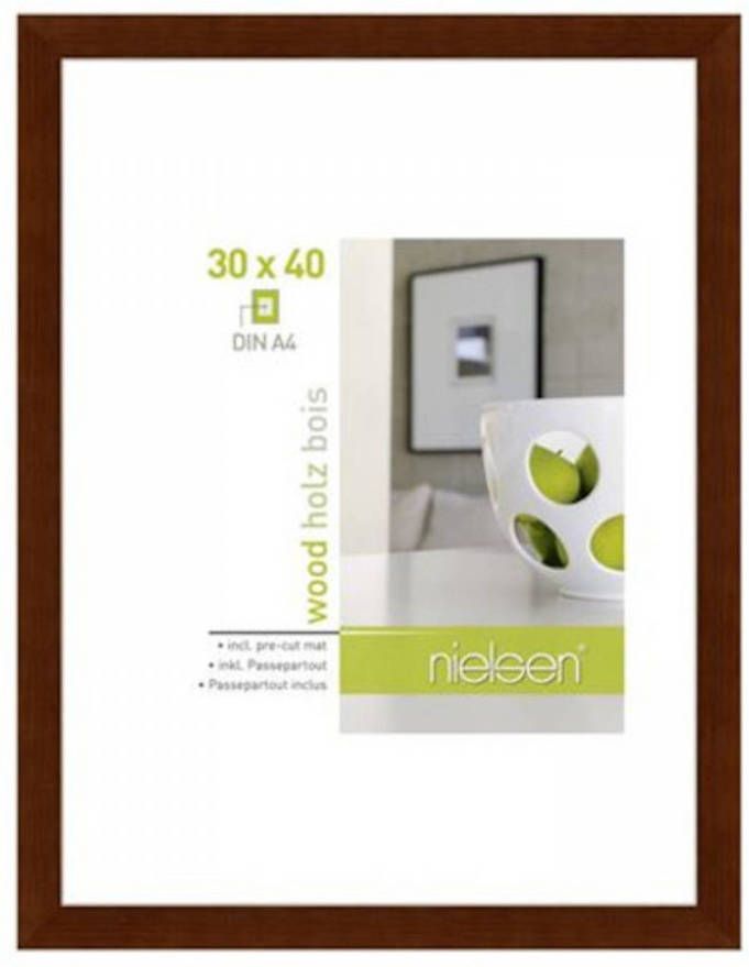 No brand Nielsen fotolijst Apollon passe-partout 30 x 40 cm hout bruin