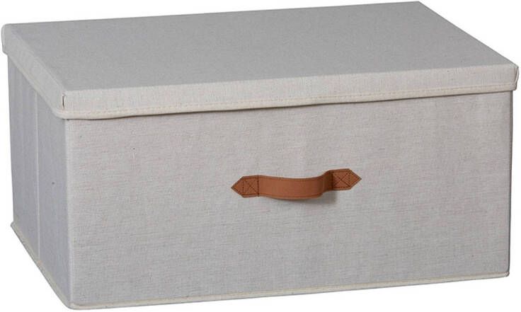 Merkloos Opbergdoos beige kledingkast Store It 54 x 40 x 25 cm