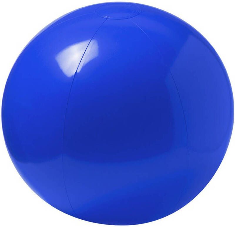 Merkloos Opblaasbare strandbal extra groot plastic blauw 40 cm Strandballen