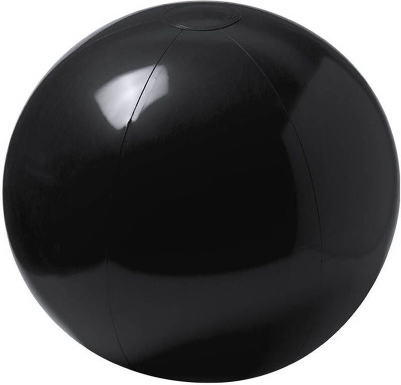 Merkloos Opblaasbare strandbal extra groot plastic zwart 40 cm Strandballen
