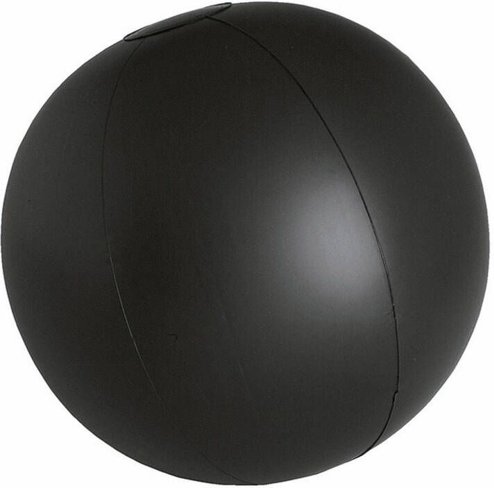 Merkloos Opblaasbare zwembad strandbal plastic zwart 28 cm Strandballen