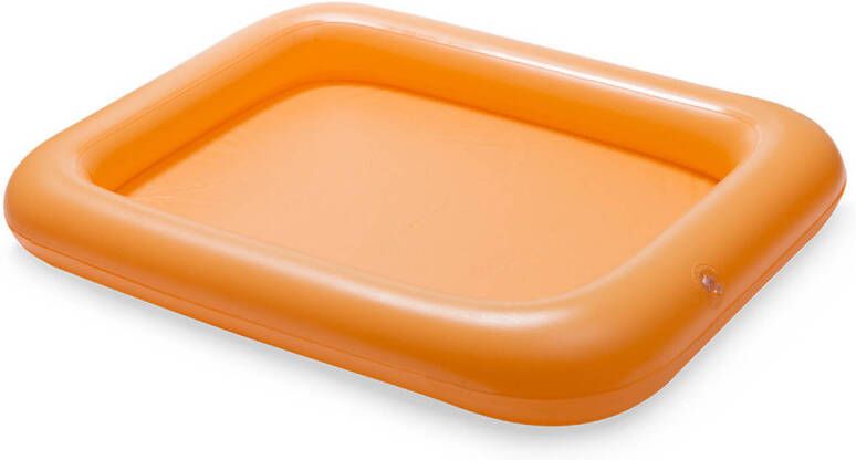 Merkloos Oranje opblaasbare zwembad tafel 60 x 46 x 7 cm opblaasspeelgoed