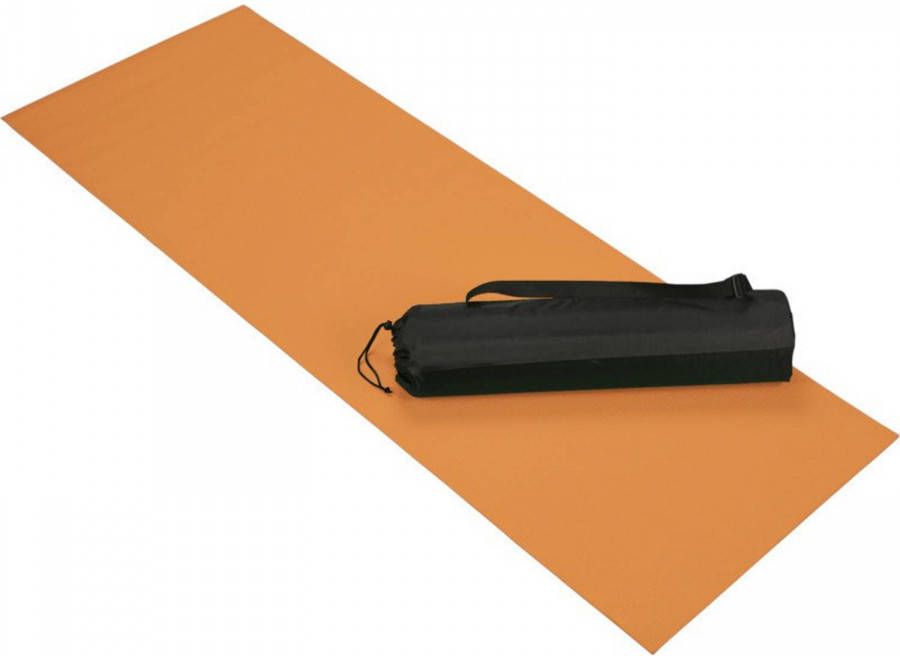 Merkloos Oranje yoga fitness sportmat 60 x 170 cm Fitnessmat