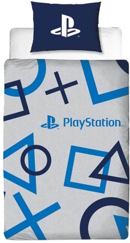 Sony Playstation Dekbedovertrek Blue 140x200 100% Katoen Grijs Dekbedovertrek kinderen Kerst cadeau