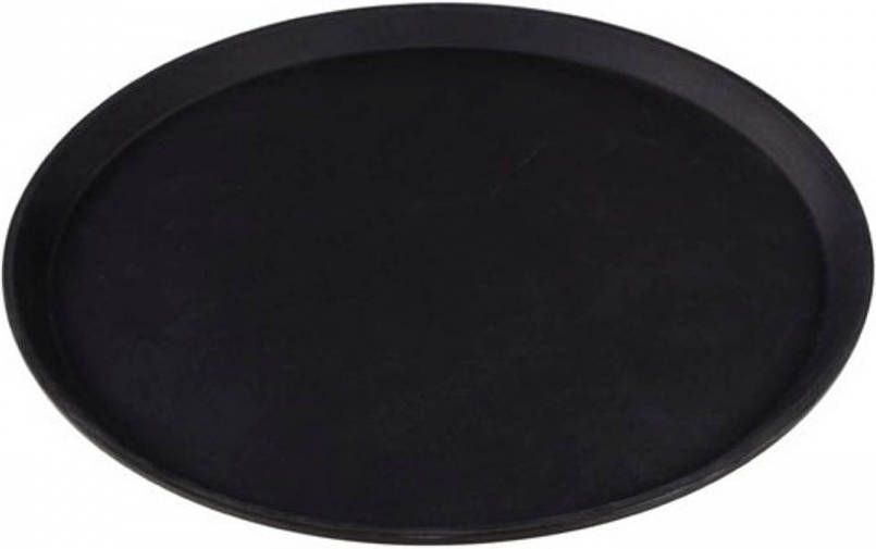 Cosy & Trendy Rond dienblad zwart kunststof 40 5 cm Dienbladen