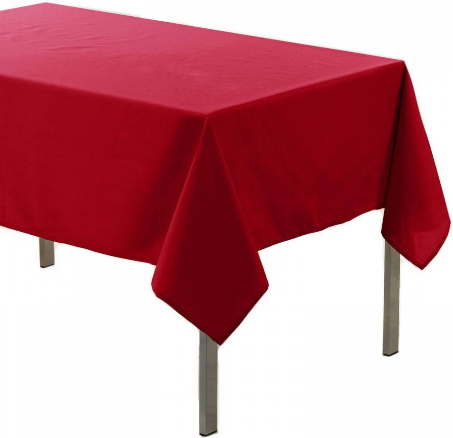 Wicotex Tafelkleed Rood polyester 140 x 200 cm eettafel tafelkleden Tafellakens