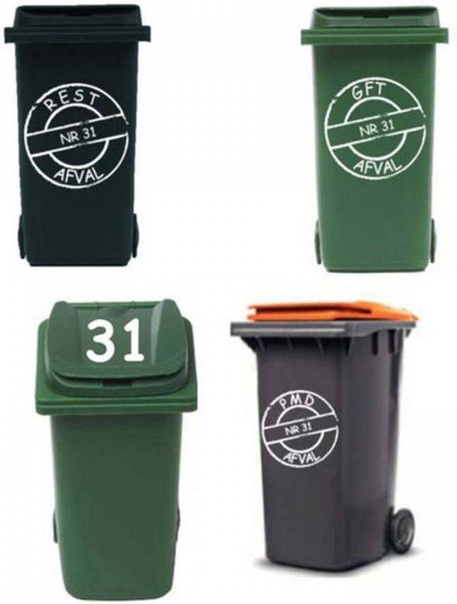 Homesweethomeonline Rosami Decoratiestickers Voordeelset 6x afvalcontainer kliko sticker Rosami 1 stuks kleur: zie omschrijving