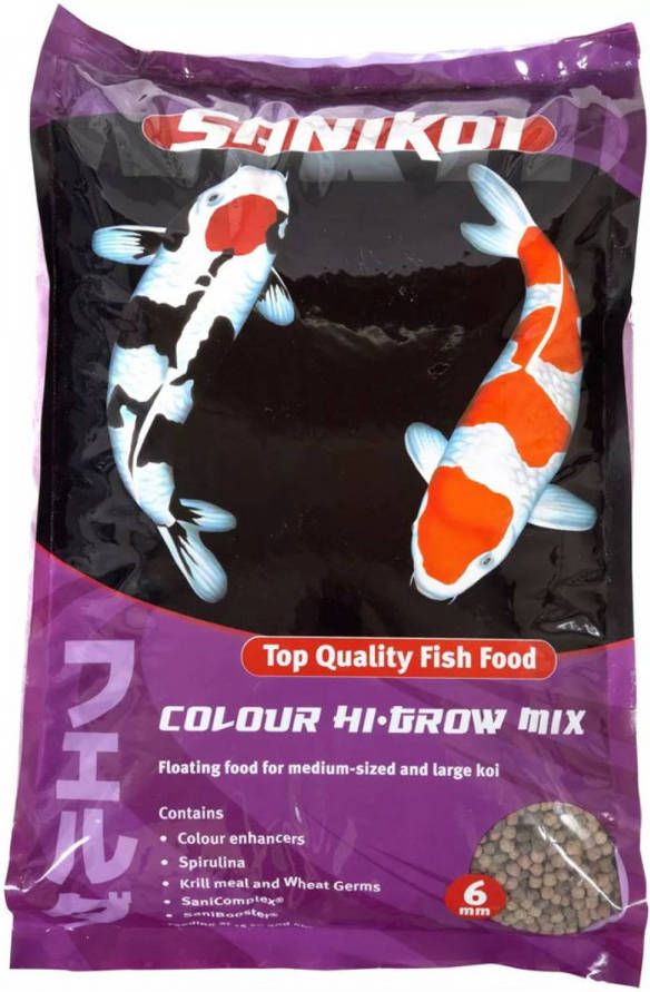 SaniKoi Colour hi-grow mix visvoer 6mm 10 liter