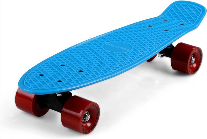 Merkloos Skateboard blauw rood retro met PU-dempers