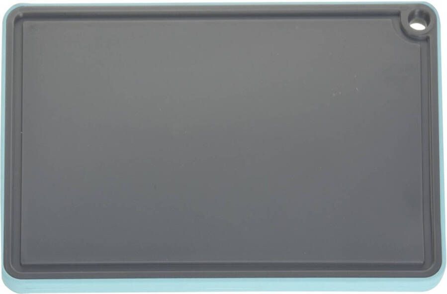 Merkloos Snijplank antraciet met blauwe rand 36 cm Snijplanken