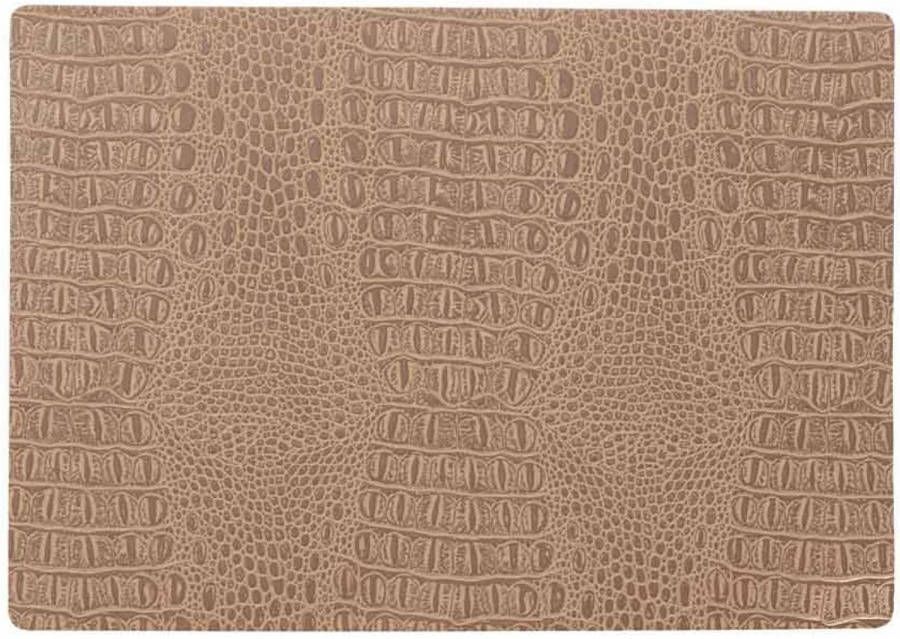 Wicotex Stevige luxe Tafel placemats Coko beige 30 x 43 cm Met anti slip laag en Pu coating toplaag online kopen